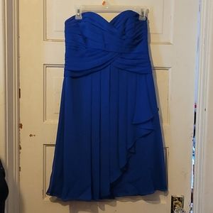 Strapless Royal Blue Dress